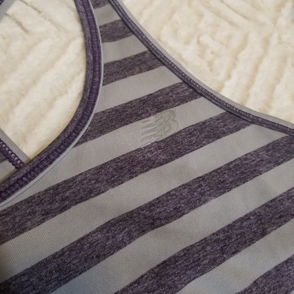 New Balance Striped Racerback Athletic Tank - Picture 3 of 8